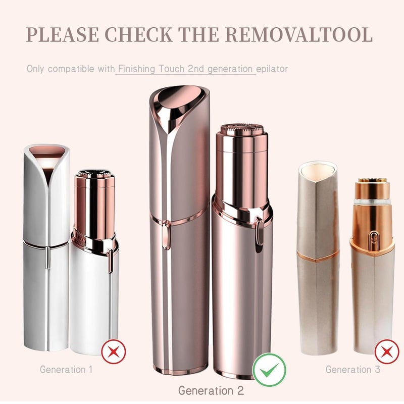 BOEEA Generation 2 Replacement Heads for Flawless Facial Hair Remover, Replacement Heads for Finishing Touch Flawless Facial Hair Remover Gen 2,Facial Hair Remover Heads with Cleaning Brush for Women,4 Pack - Image 2